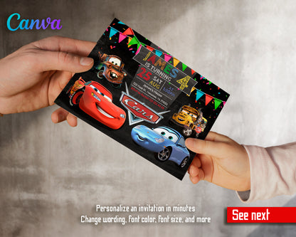 Cars Lighting McQueen customizable invite template | instant download | Share or Print | WT784