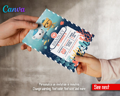 Octonauts customizable invite template | instant download | Share or Print | DL708