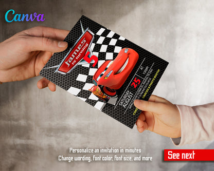 Cars Lighting McQueen customizable invite template | instant download | Share or Print | JL247