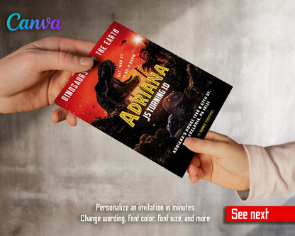 Jurassic World customizable invite template | instant download | Share or Print | BI368