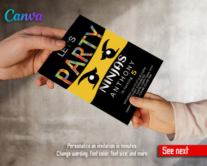 Lego customizable invite template | instant download | Share or Print | TW065