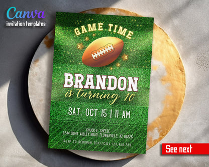 Super Bowl Football customizable invitation template | Share or Print | boy | OB309