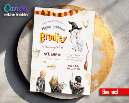 Harry Potter  customizable invitation template | Share or Print |  | CG956