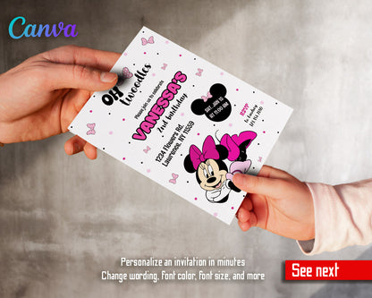 Minnie Mouse Disney Mickey customizable invitation template | Share or Print | girl | PQ166