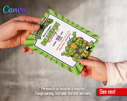 Teenage Mutant Ninja Turtles  customizable invitation template | Share or Print | boy | BO171