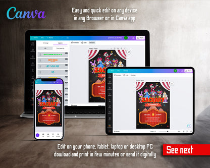 The Amazing Digital Circus customizable invitation template | Share or Print |  | PJ513