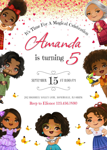 Encanto Mirabel customizable invitation template | Share or Print | girl | UZ747