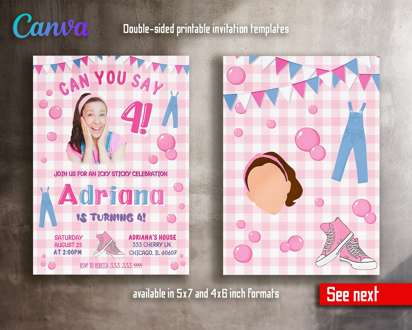 Ms. Rachel customizable invitation template | Share or Print | | VI005 ...