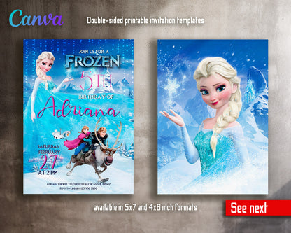 Frozen Elsa  customizable invitation template | Share or Print | girl | FQ179