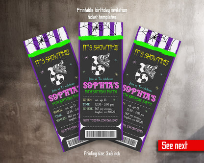 Beetlejuice Halloween customizable invitation template | Share or Print |  | DP107