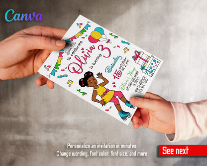 Gracie's Corner Music customizable invitation template | Share or Print | girl | PJ539