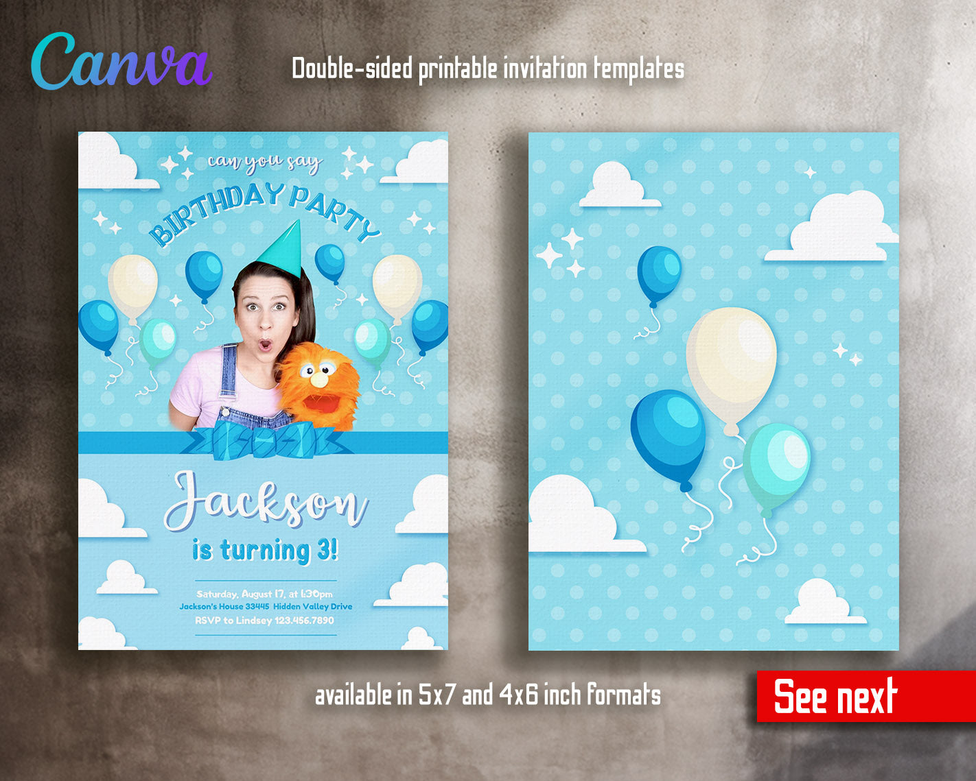 Ms. Rachel  customizable invitation template | Share or Print |  | OM483