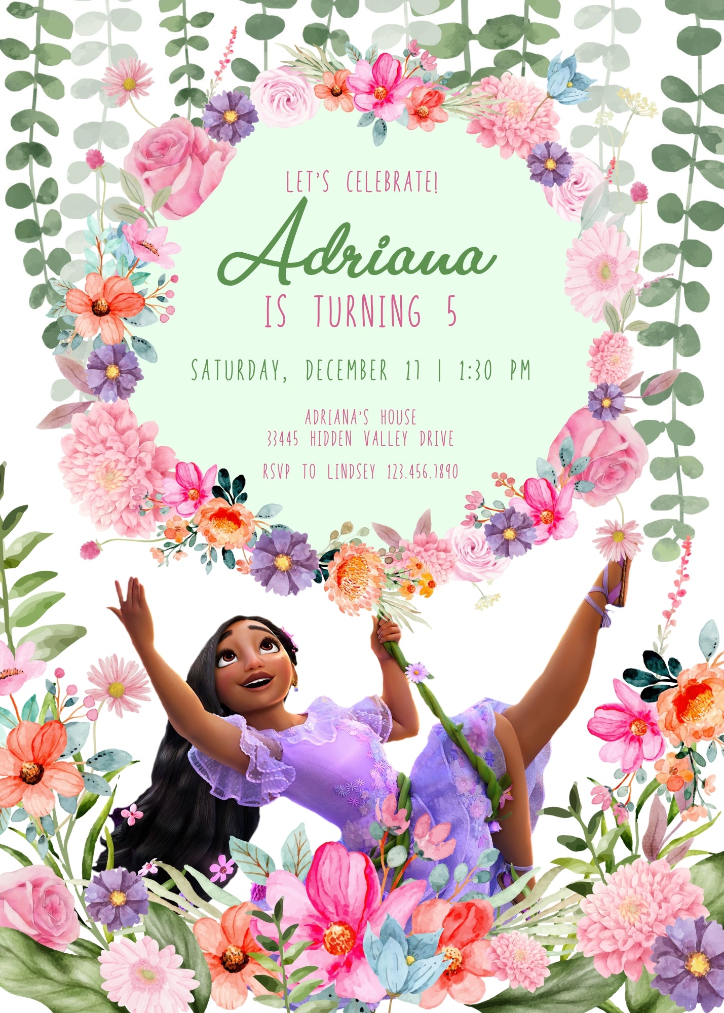 Encanto Mirabel customizable invitation template | Share or Print | girl | OB229