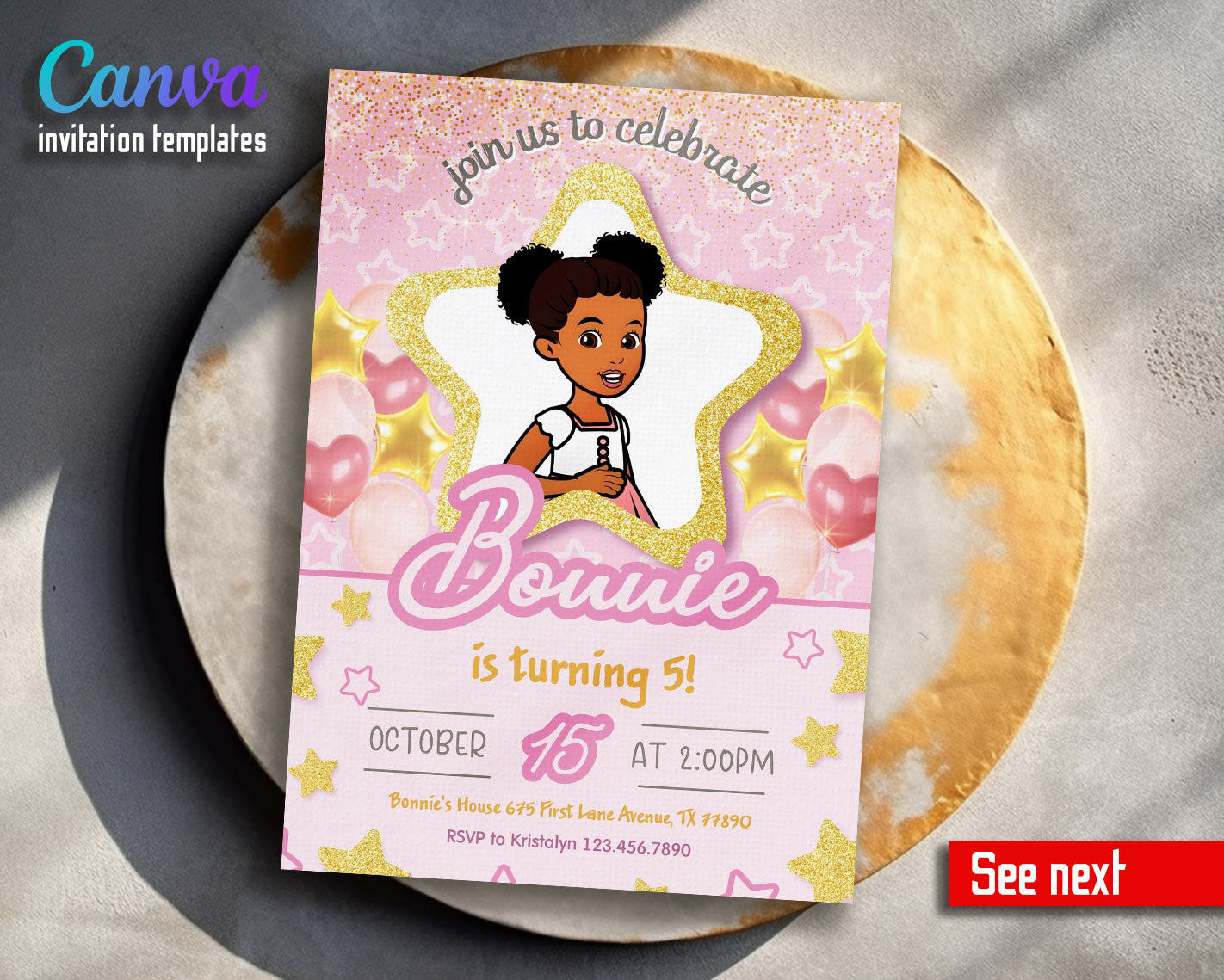 Gracie's Corner Music customizable invitation template | Share or Print | girl | CG339