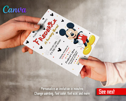 Mickey Mouse Clubhouse customizable invitation template | Share or Print |  | CN680