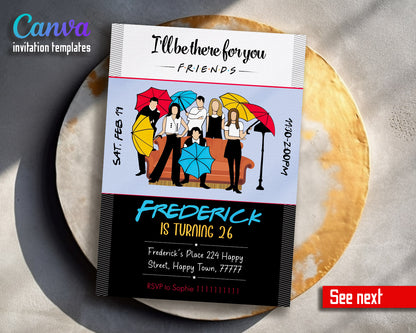 Friends TV Show customizable invitation template | Share or Print |  | LH843