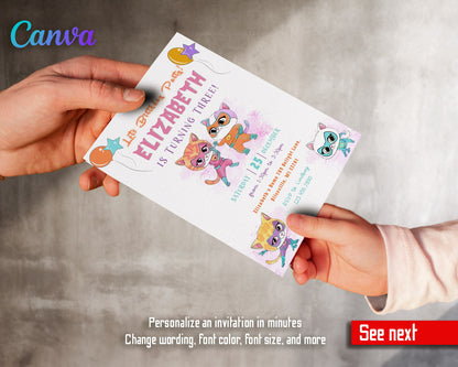 SuperKitties  customizable invitation template | Share or Print |  | NV933