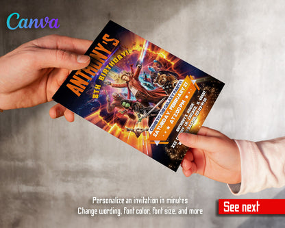 Guardians of The Galaxy Superhero customizable invitation template | Share or Print | boy | KU941