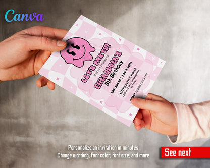 Smiley Face customizable invitation template | Share or Print |  | JD516