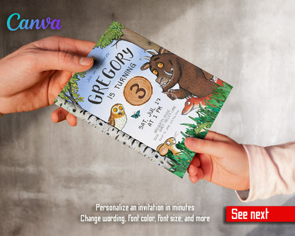 Gruffalo customizable invitation template | Share or Print | | RB760