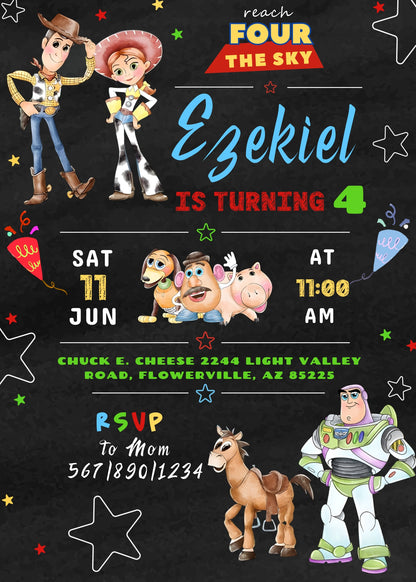 Toy Story Woody  customizable invitation template | Share or Print |  | MU473