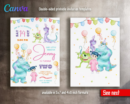 Monsters, Inc.  customizable invitation template | Share or Print |  | IY915