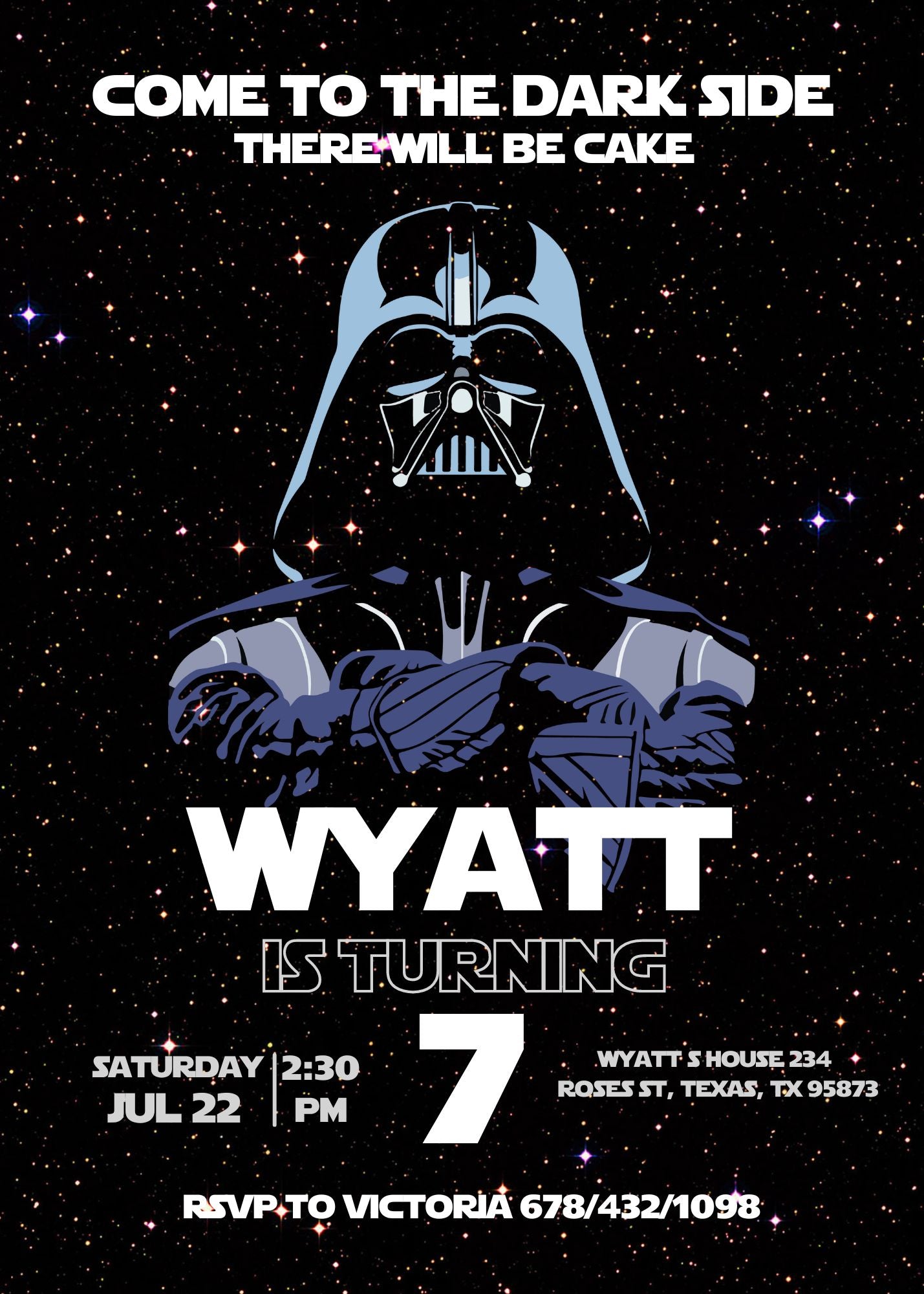 Star Wars customizable invite template | instant download | Share or ...