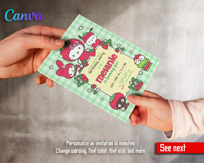 Hello Kitty Sanrio customizable invitation template | Share or Print | | NI476