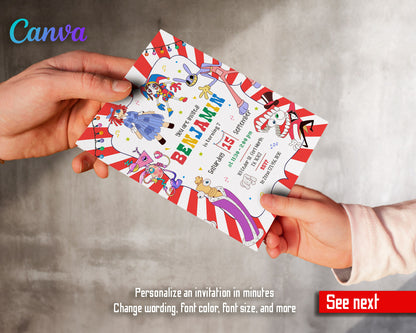 The Amazing Digital Circus customizable invitation template | Share or Print |  | RO637