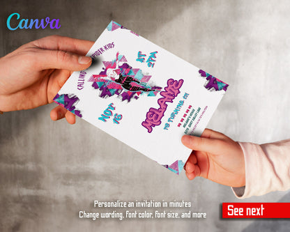 Spider Gwen Ghost Spidey  customizable invitation template | Share or Print | girl | RD080