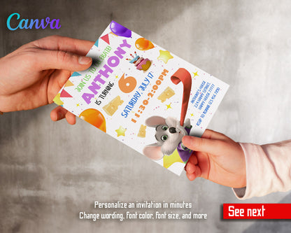 Chuck E. Cheese customizable invitation template | Share or Print |  | GU421