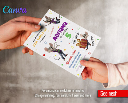 Chuck E. Cheese customizable invitation template | Share or Print |  | DP103