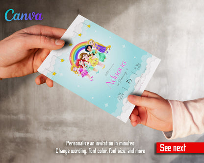 Disney Princess  customizable invitation template | Share or Print | girl | ND861