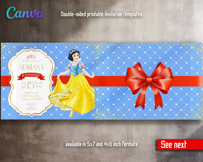 Snow White Princess customizable invitation template | Share or Print | girl | VV823