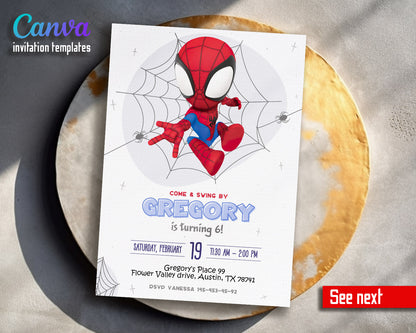 Spidey and His Amazing Friends customizable invitation template | Share or Print | boy | OT926