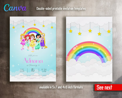 Disney Princess  customizable invitation template | Share or Print | girl | ND861