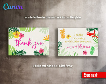 Aloha Luau Party customizable invitation template | Share or Print | girl | PH730