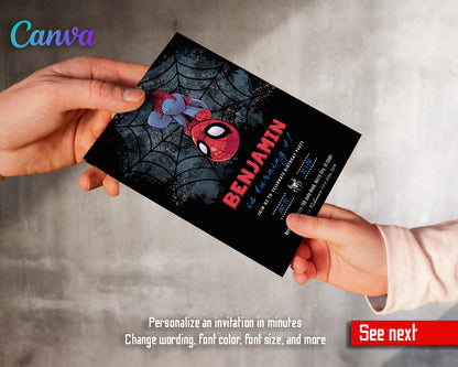 Spidey and His Amazing Friends customizable invitation template | Share or Print | boy | VC545