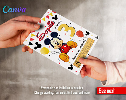 Mickey Mouse Clubhouse customizable invitation template | Share or Print |  | HJ099