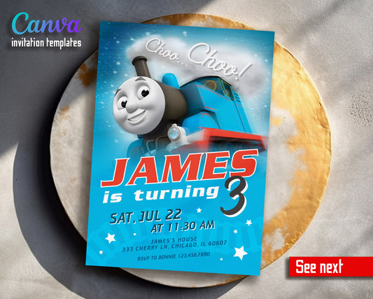 Thomas Train & Friends  customizable invitation template | Share or Print |  | OB313