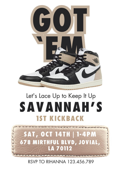 Sneaker Ball Air Jordan Nike customizable invitation template | Share or Print |  | RH927