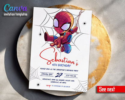 Spidey and His Amazing Friends customizable invitation template | Share or Print | boy | AF322