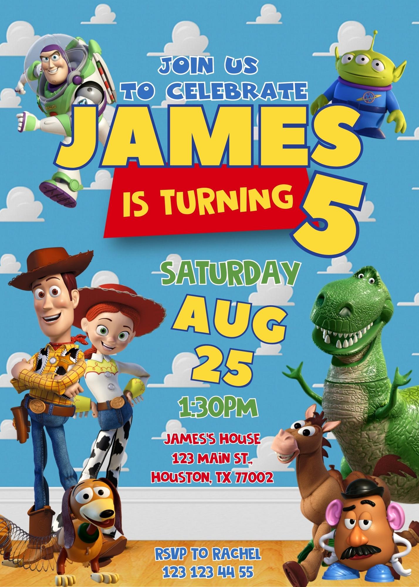 Toy Story customizable invite template | instant download | Share or Print | AX975