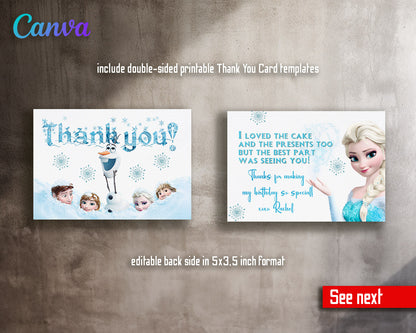 Frozen Elsa  customizable invitation template | Share or Print | girl | OQ935