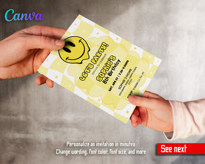 Smiley Face customizable invitation template | Share or Print |  | YT096