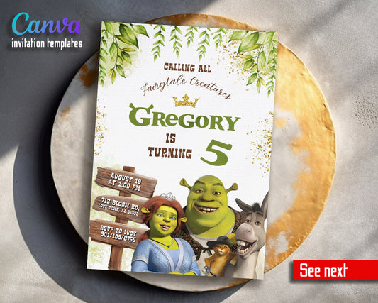 Shrek  customizable invitation template | Share or Print |  | TS557