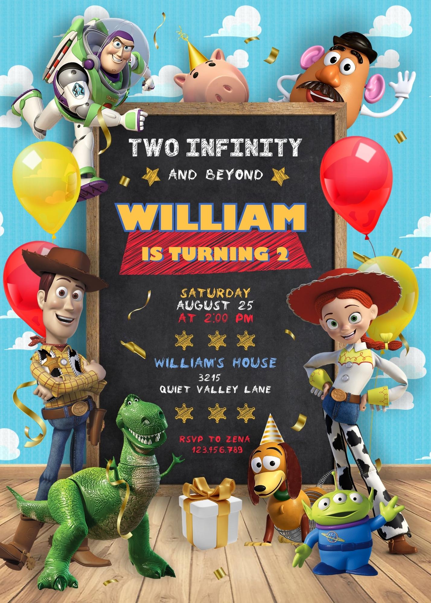 Toy Story Woody  customizable invitation template | Share or Print |  | MF764