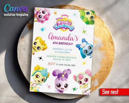 Catch Teenieping customizable invitation template | Share or Print | girl | DB456