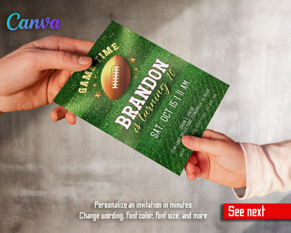 Super Bowl Football customizable invitation template | Share or Print | boy | OB309