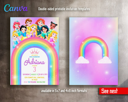 Disney Princess  customizable invitation template | Share or Print | girl | RH009